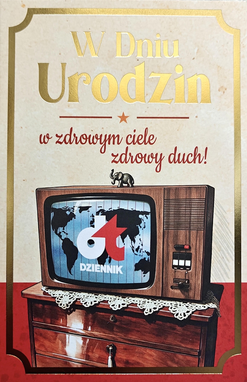 307 JCX Kartka na urodziny PRL „Dziennik TV”